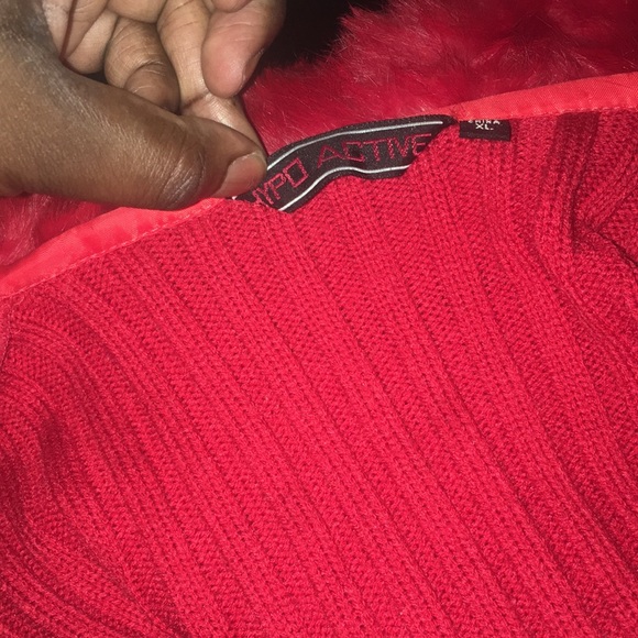 Women’s red sweatshirt top zip up zipper jacket - Picture 10 of 11